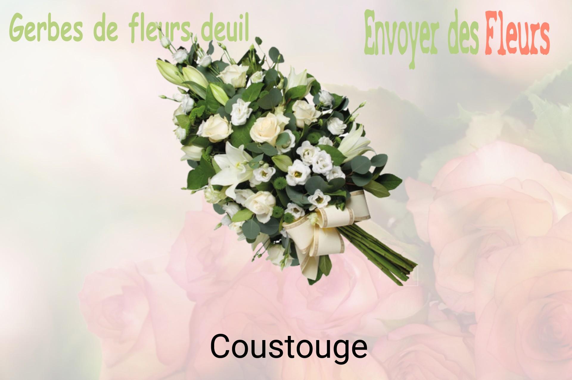 Gerbe de fleurs de deuil livrée à Coustouge